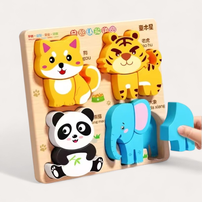 Montessori wooden puzzles