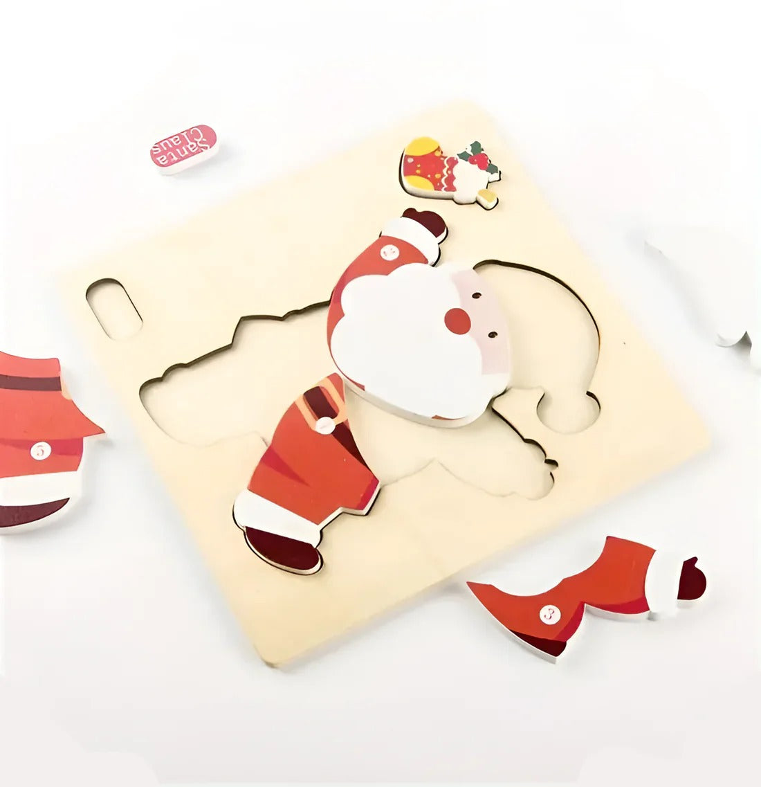 Set of 4 Montessori Christmas puzzles