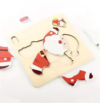 Set of 4 Montessori Christmas puzzles