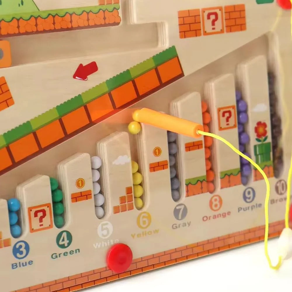 Montessori labyrinth of colors and numbers