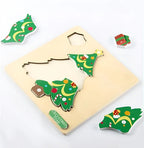 Set of 4 Montessori Christmas puzzles