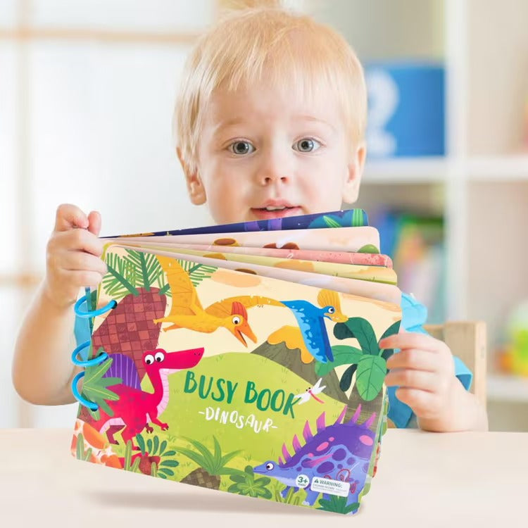 Montessori activity book with stickers