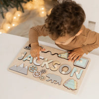 Individually designed wooden puzzle for toddlers