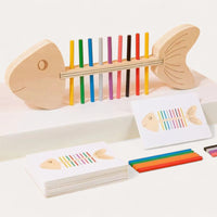 Montessori puzzle made from fish bones