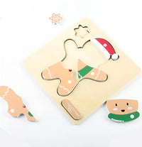 Set of 4 Montessori Christmas puzzles