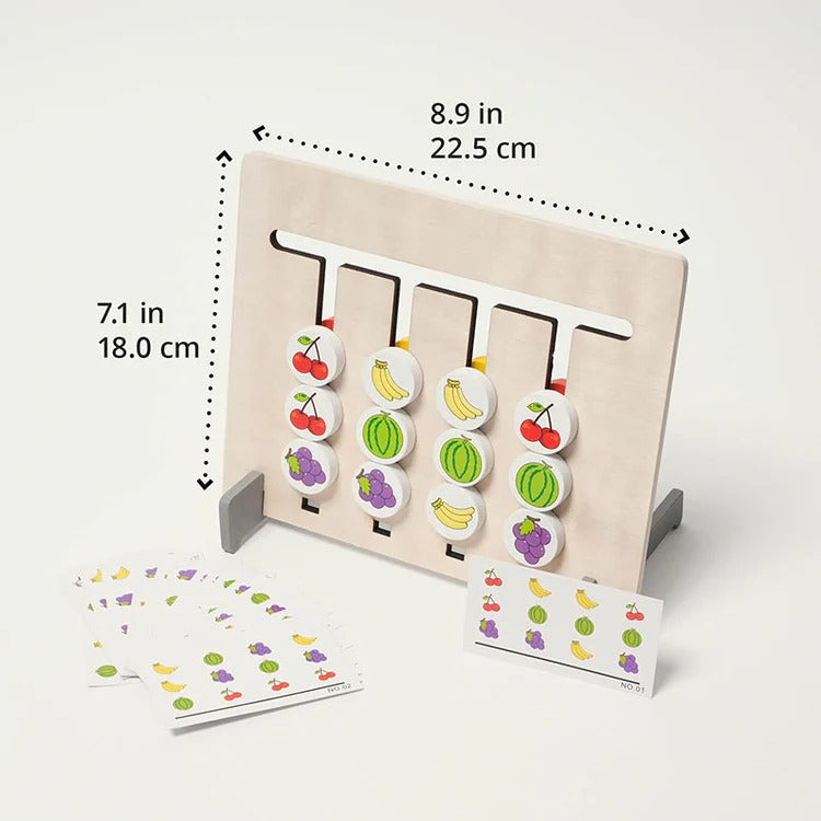 Double-sided Montessori matching game