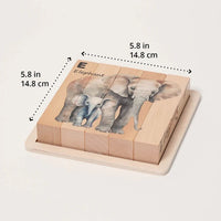 Montessori wooden puzzles with animal motifs