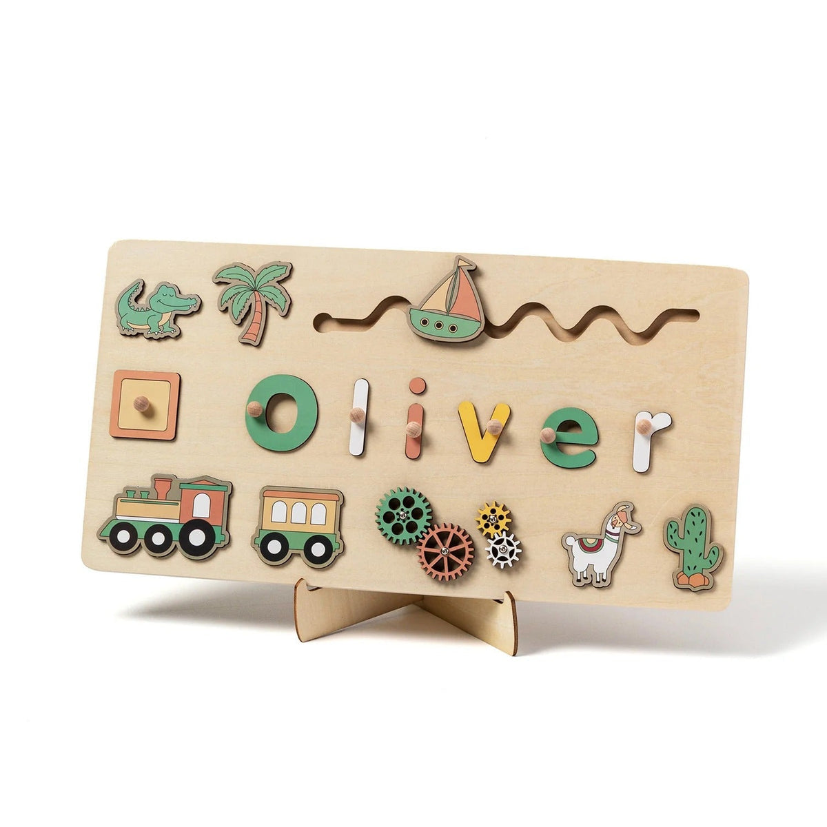 Individually designed wooden puzzle for toddlers