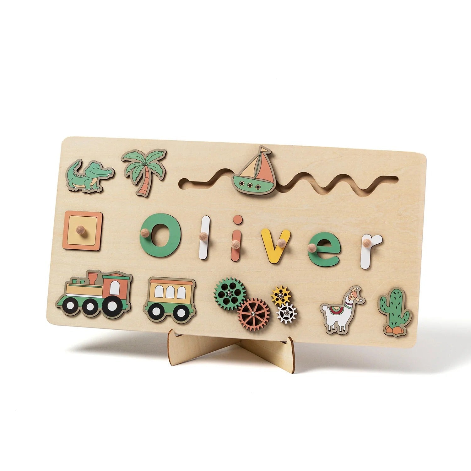 Individually designed wooden puzzle for toddlers