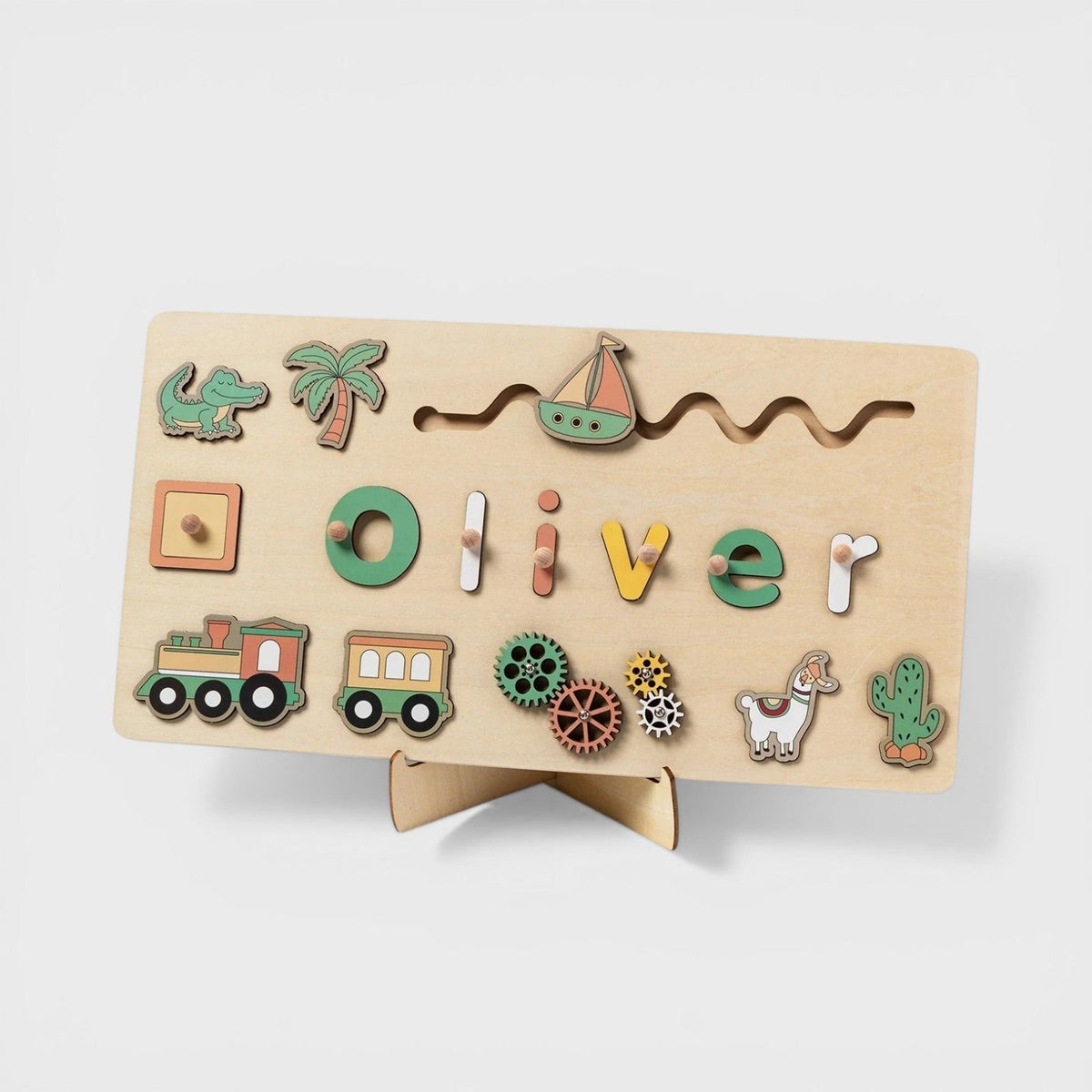 Individually designed wooden puzzle for toddlers