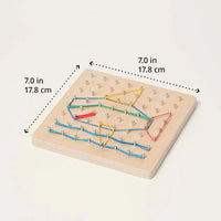 Montessori geometry board made of wood