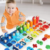 Montessori game: Fishing and Shaping
