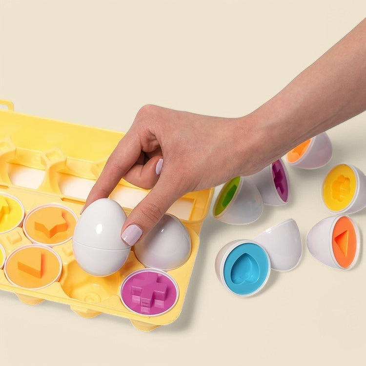 Montessori eggs in geometric shapes