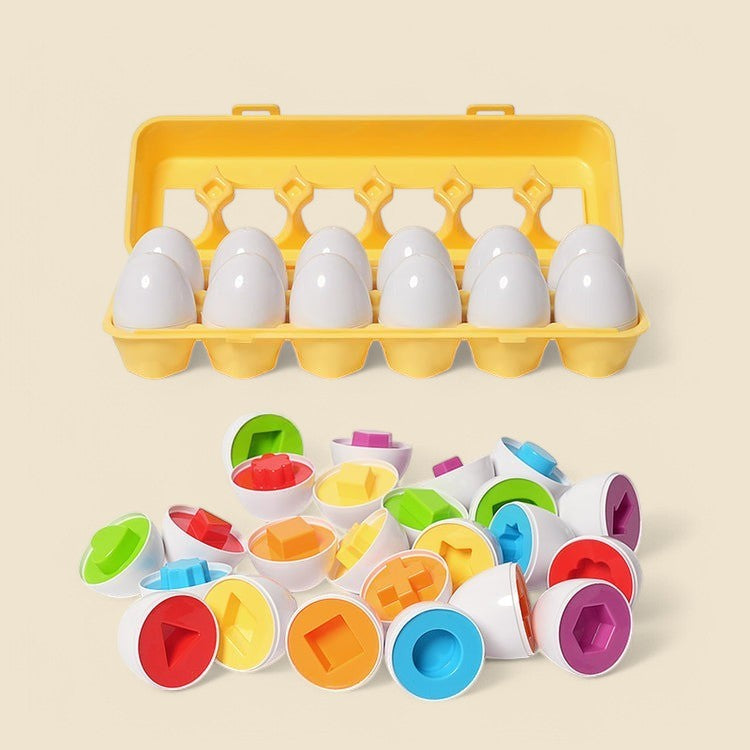 Montessori eggs in geometric shapes