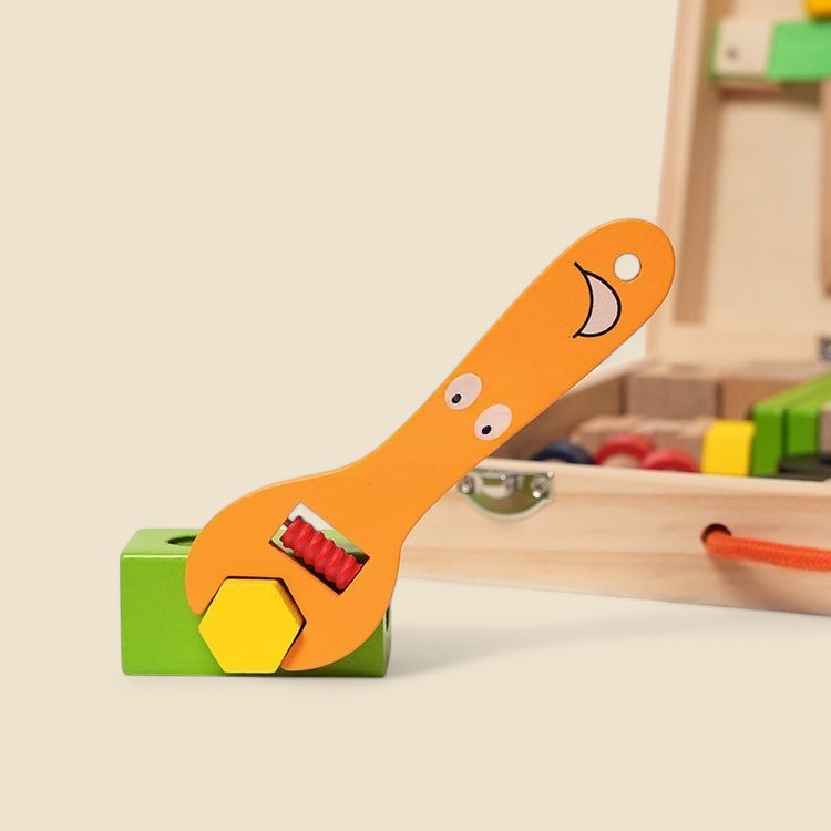 Montessori wooden toolbox