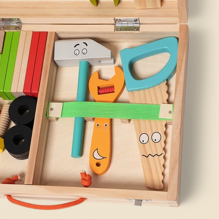 Montessori wooden toolbox