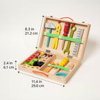 Montessori wooden toolbox