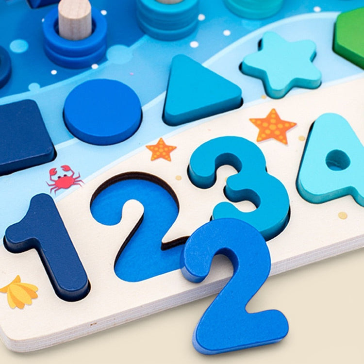 Montessori game: Fishing and Shaping